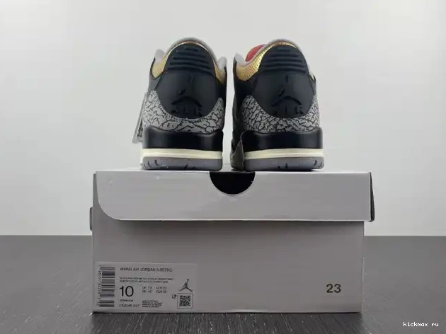 Cheap Kickmax WMNS Jordan CK9246-067 Gold 3 Air Black 0418